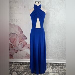 Abyss By Abby blue wrap top dress XS